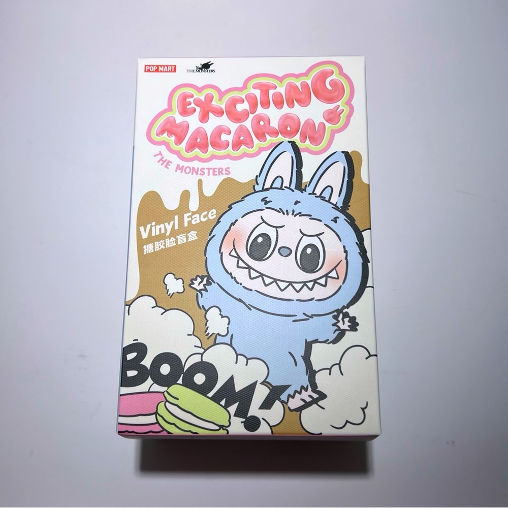 [NEW] POPMART Labubu Exciting Macaron Vinyl Plush Keychain Bag Charm Soymilk - Picture 4 of 11